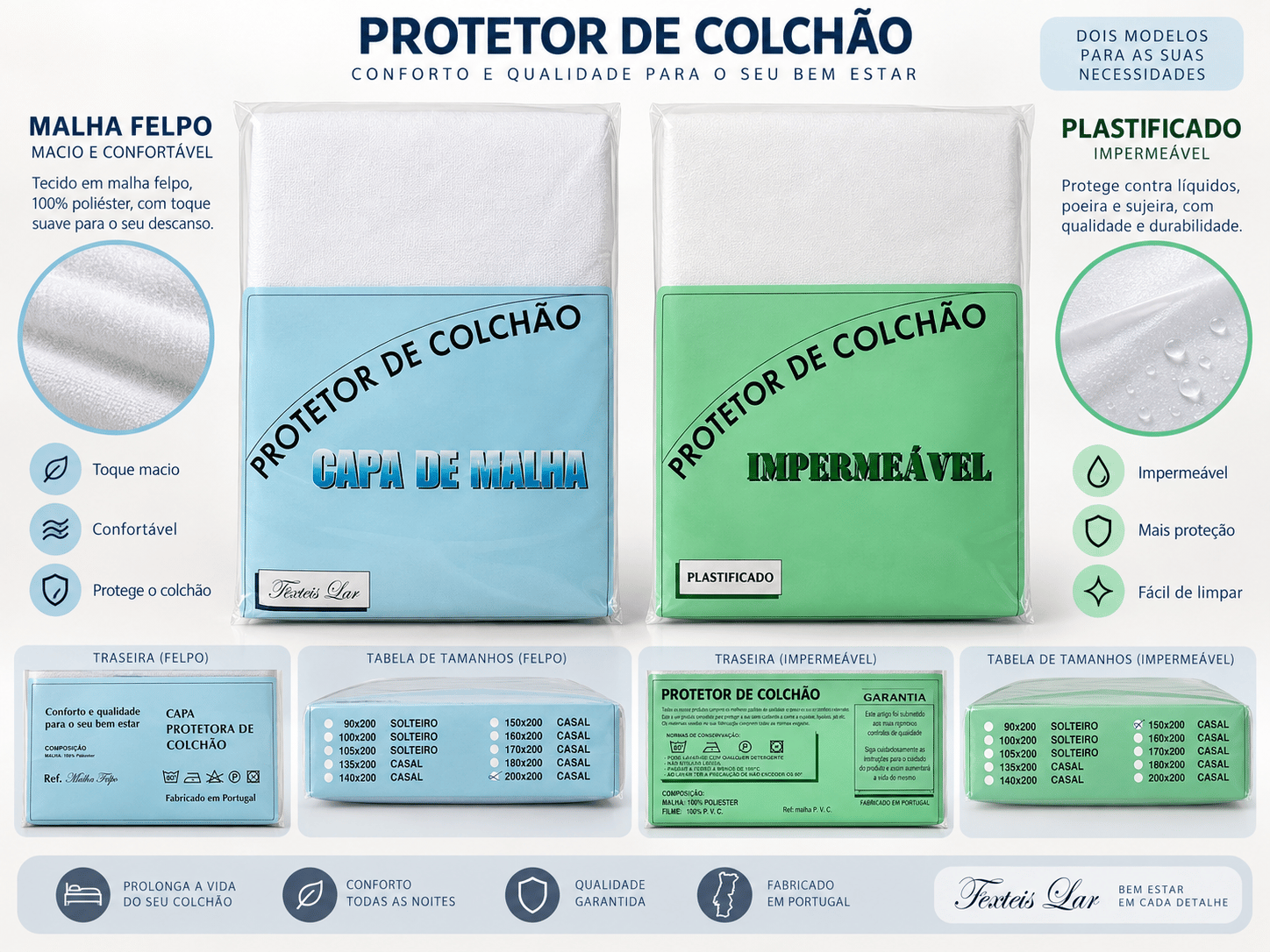 Coleção de Protetores de Colchão