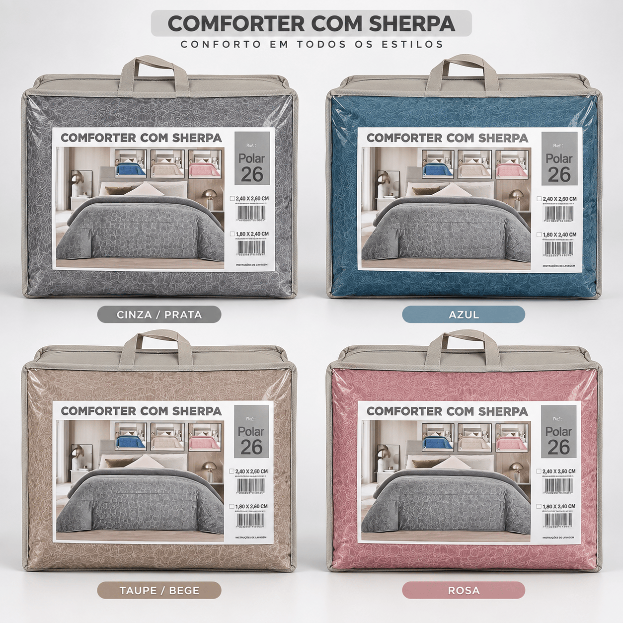Comforter com Sherpa Polar 26